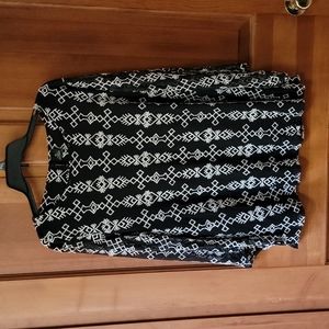 New Directions black & white dress shirt XL